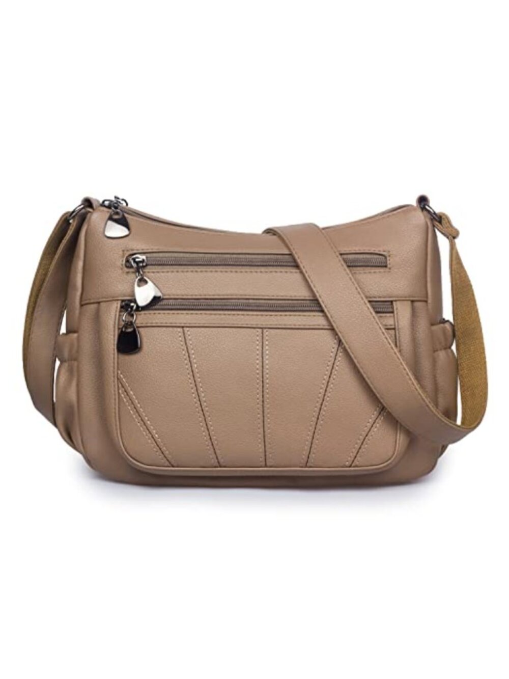 Women's Crossbody Purse Soft PU Leather Shoulder Bag Satchel Handbag Roomy Tote